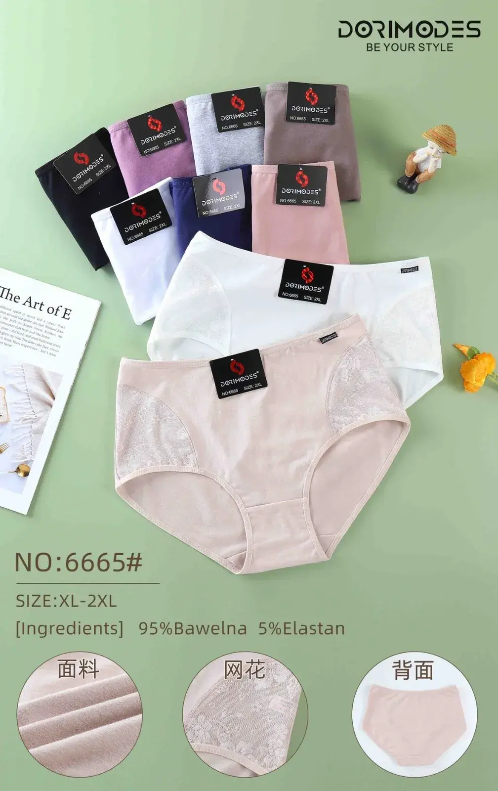Majtki damskie Dormimodes NO:665S XL-XXL 95% bawełna