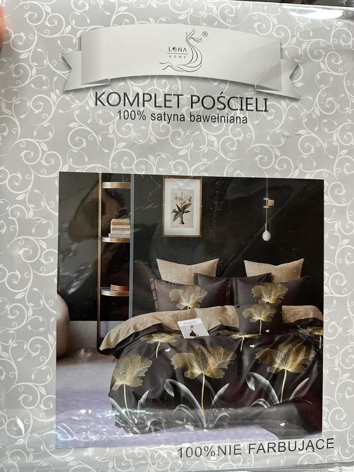 Komplet Pościeli 4cz 200/220 Lena 100% Satyna Bawełniana
