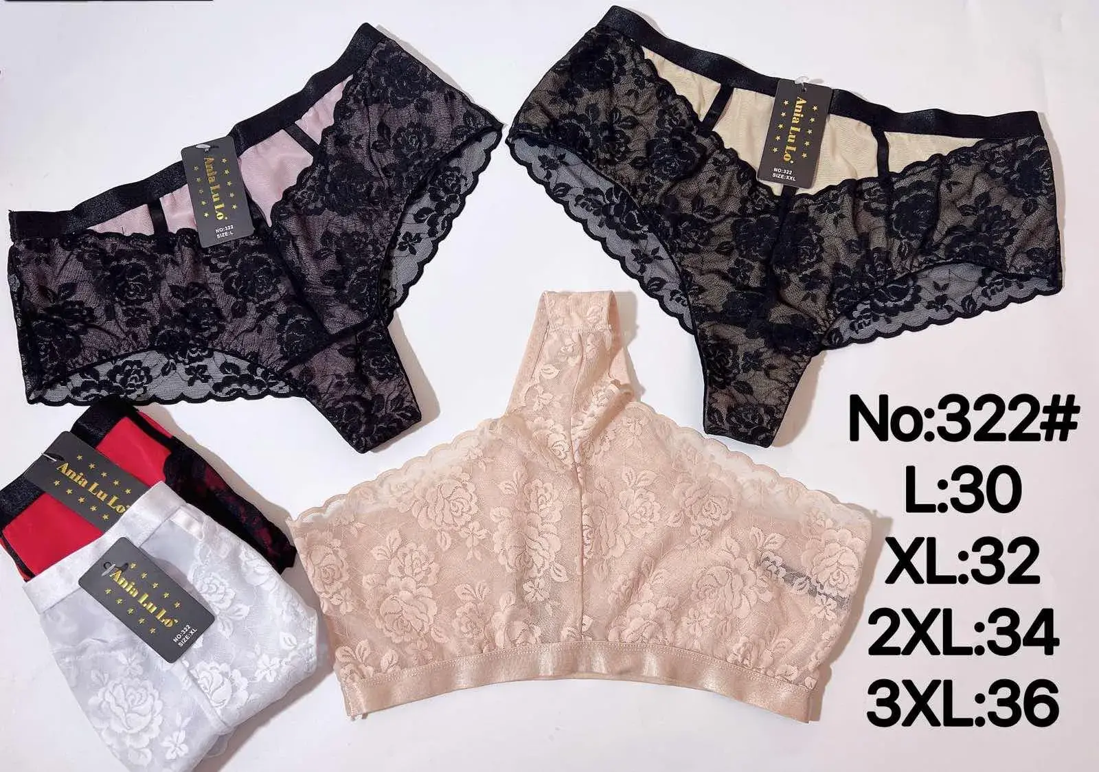 Majtki damskie koronkowe No.322 L-3XL