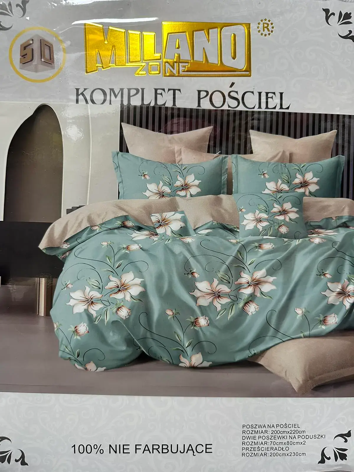 Komplet Pościel 4CZ Milano 200/220 100% Niefarbujące