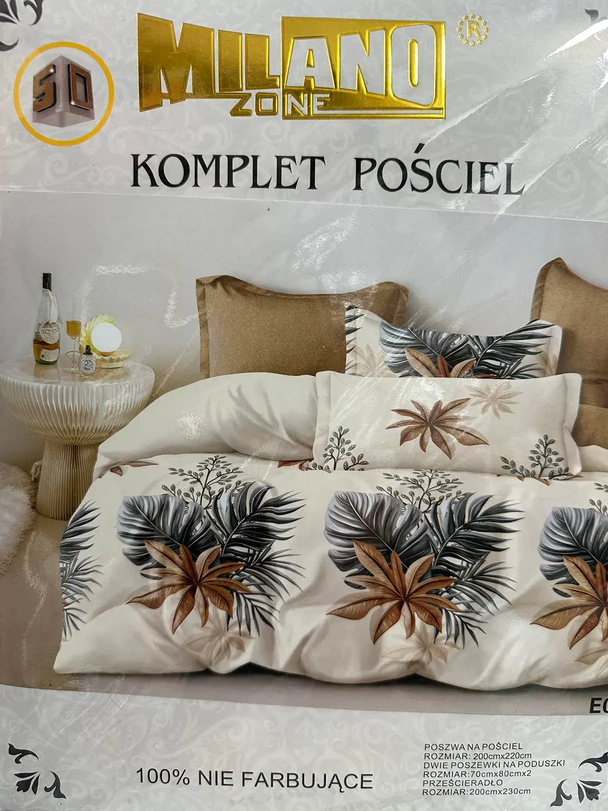 Komplet Pościel 4cz Milano 200/220 100% nie farbuje