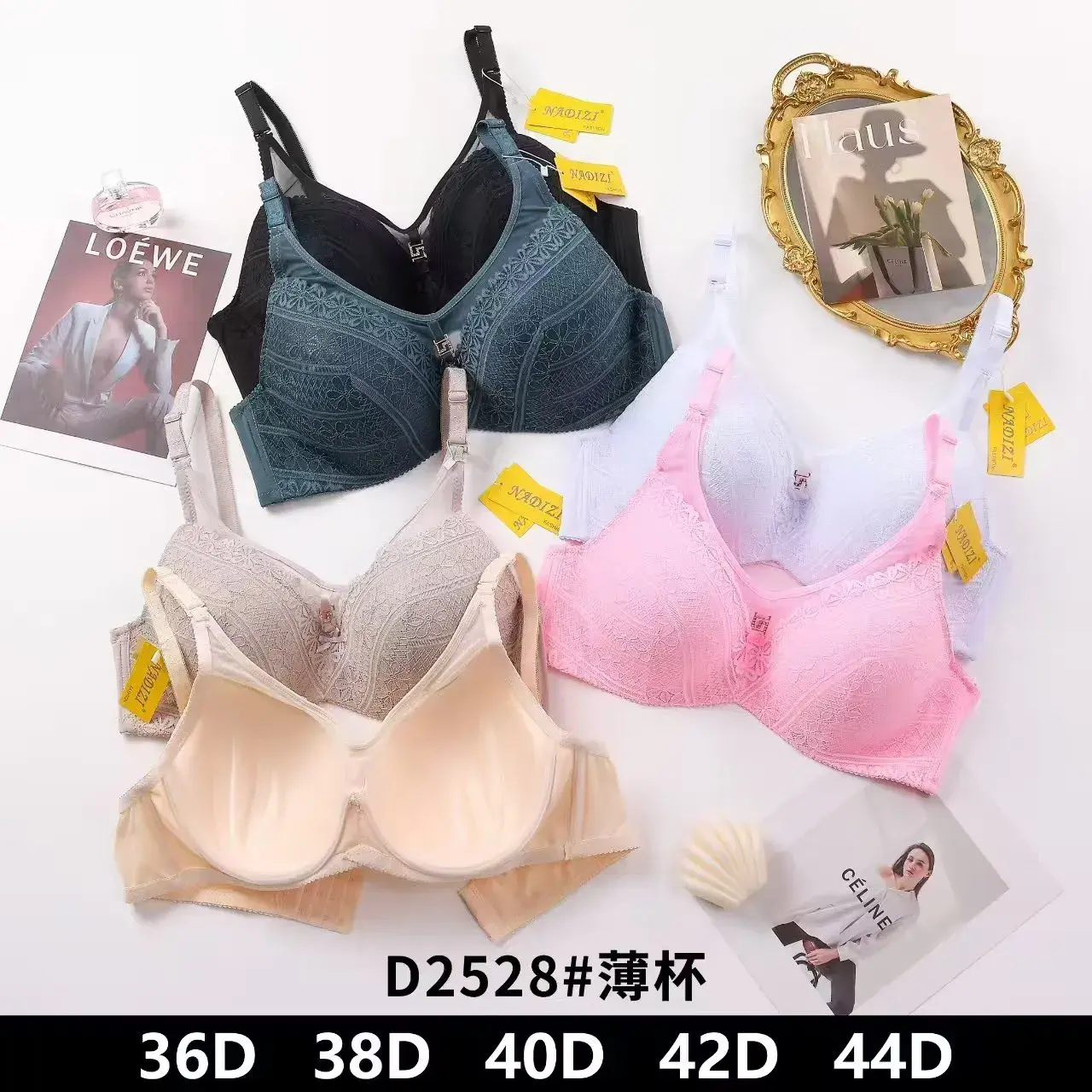 Biustonosz damski koronkowy D2528 rozmiary 36D-44D