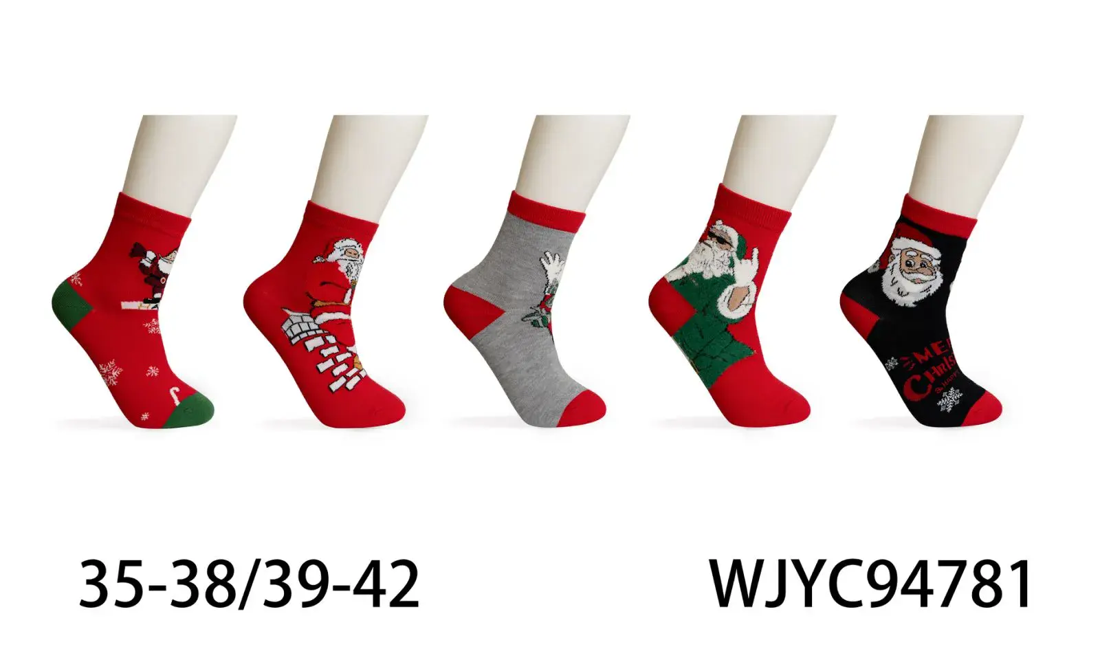 Skarpetki damskie świąteczne wzorzyste roz. 35-38/39-42