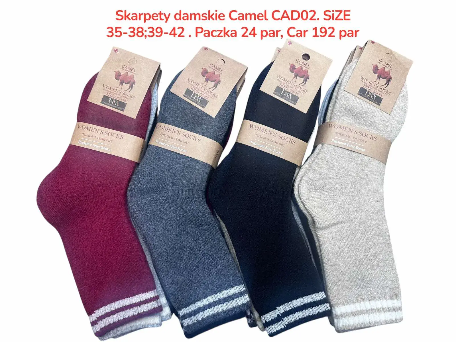 Skarpetki damskie Camel CAD02 Rozmiar 35-38/39-42