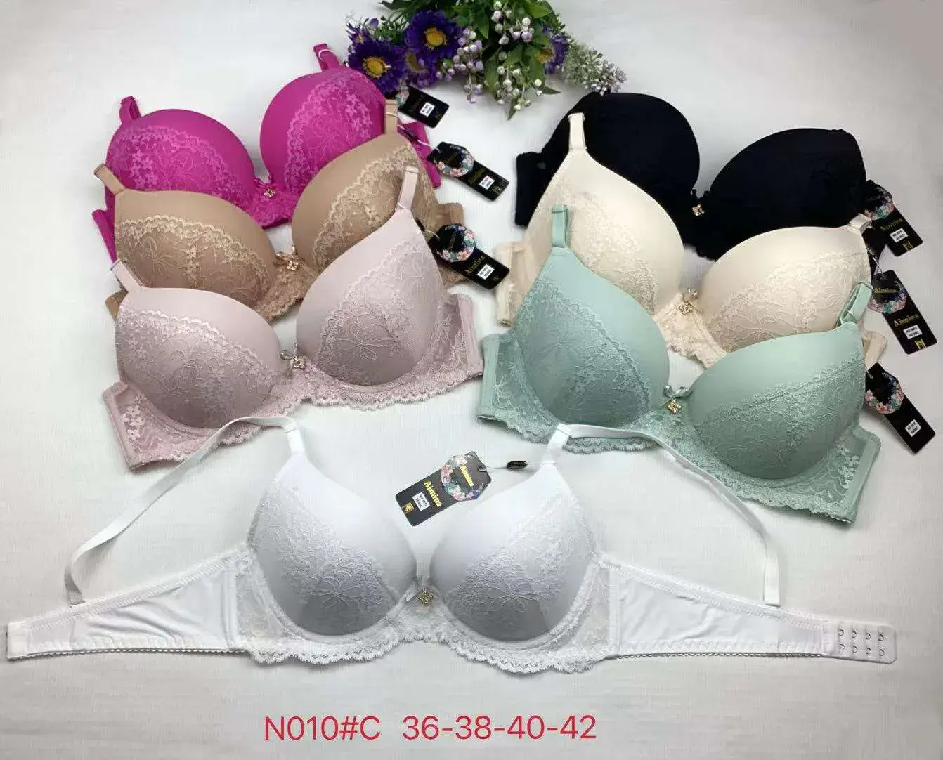 Biustonosz damski N010C C36-38-40-42 wielokolorowy