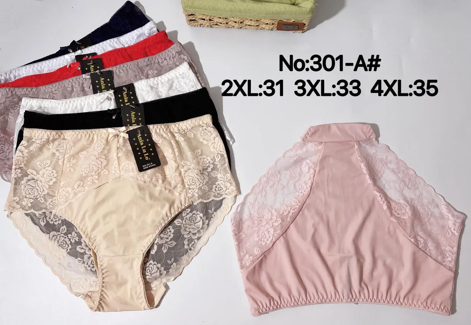 Majtki damskie koronkowe 2XL-4XL No:301-A