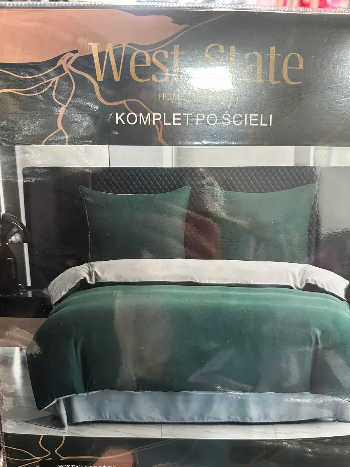 Komplet pościeli West State zielony 160/200