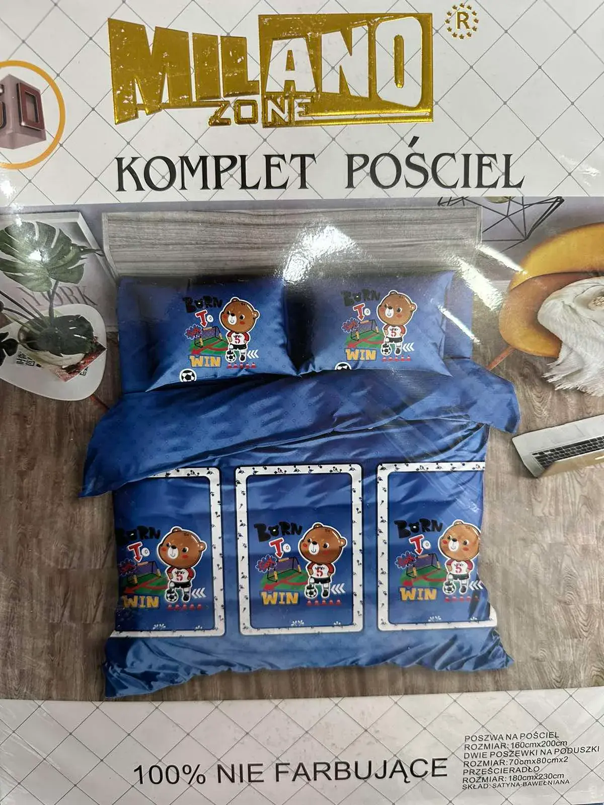 Komplet pościeli Milano 4CZ 160/200 z misiem