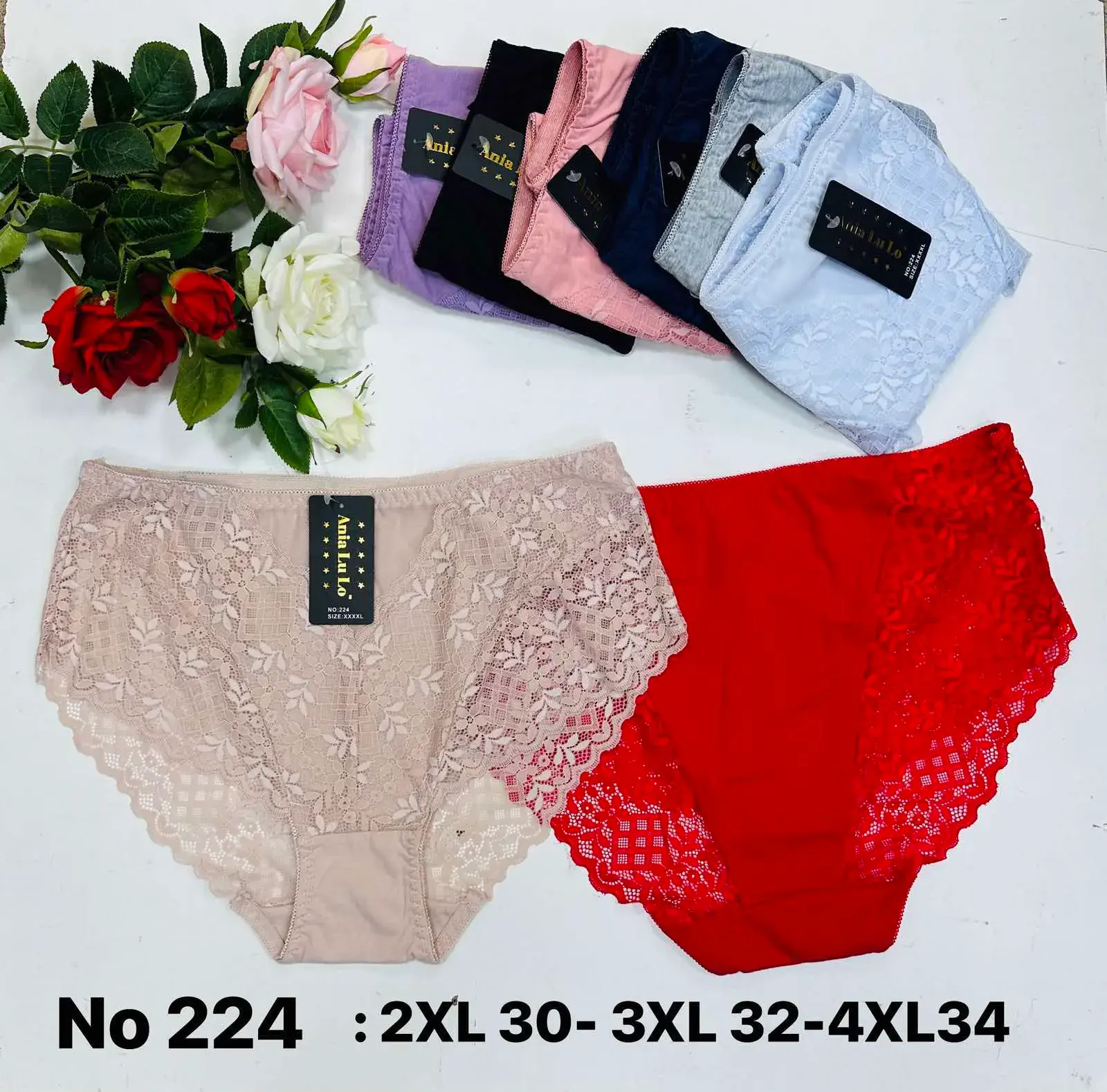 Majtki damskie koronkowe No 224 2XL/30-3XL/32-4XL/34