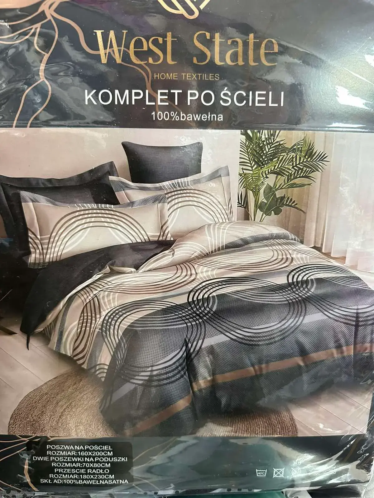 Komplet pościeli West State Milano 160/200 4cz 100% bawełna