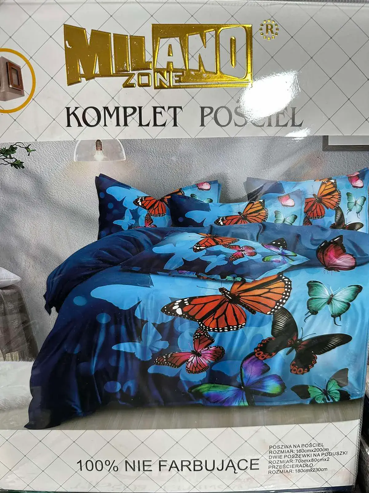 Komplet pościeli Milano Zone 4cz 160/200 motyle