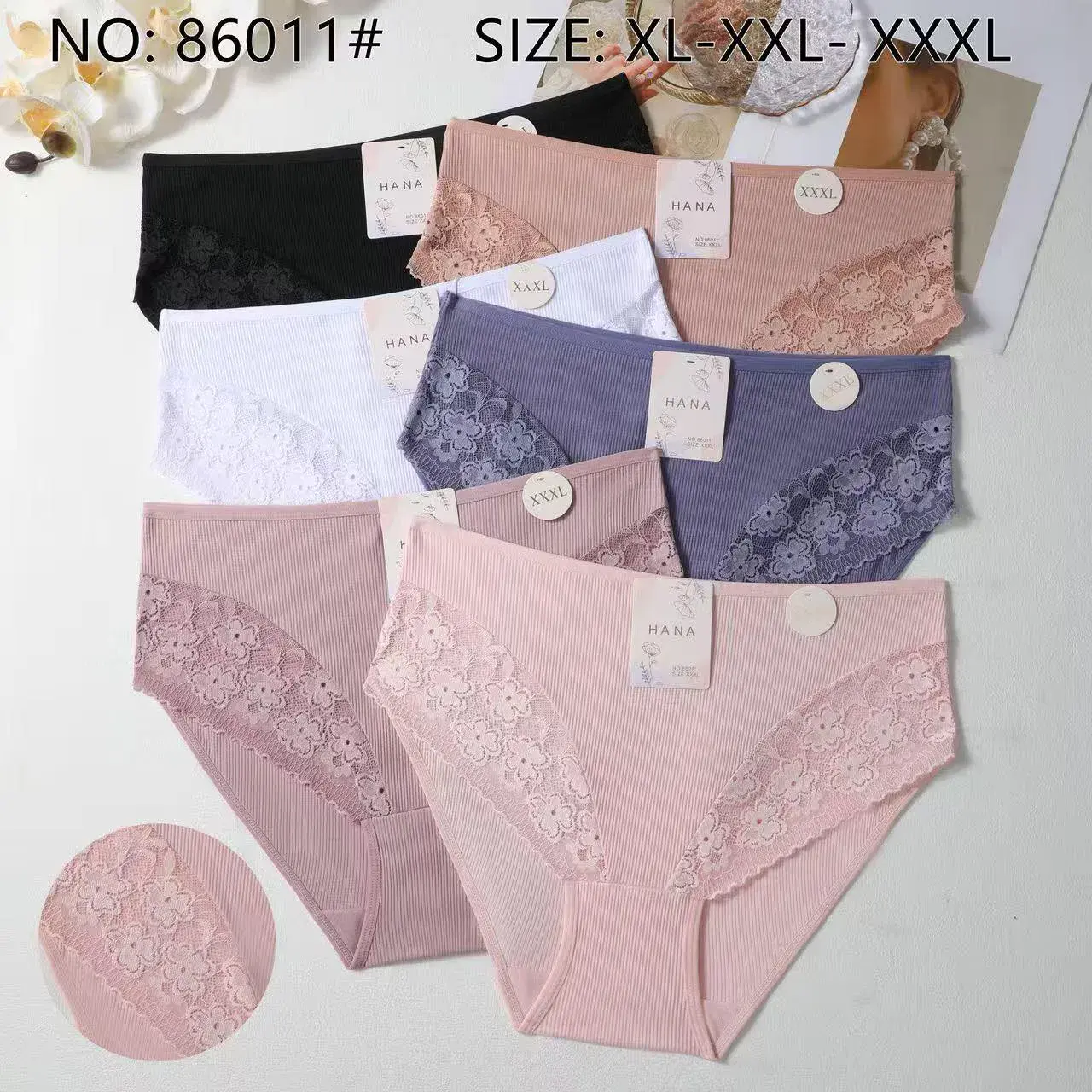 Majtki damskie koronkowe Hana XL-XXXXL NO:86011