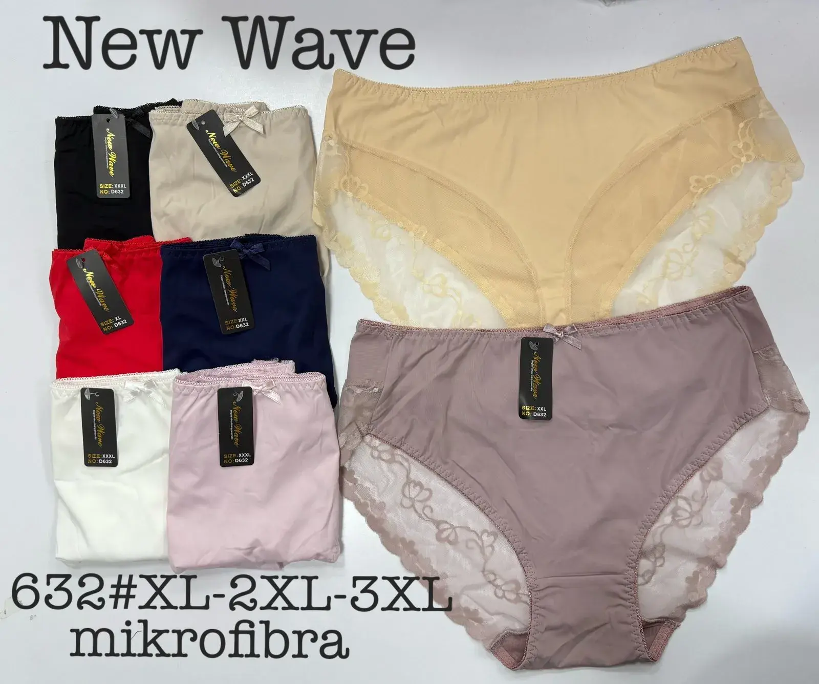 Majtki damskie New Wave mikrofibra XL-2XL-3XL