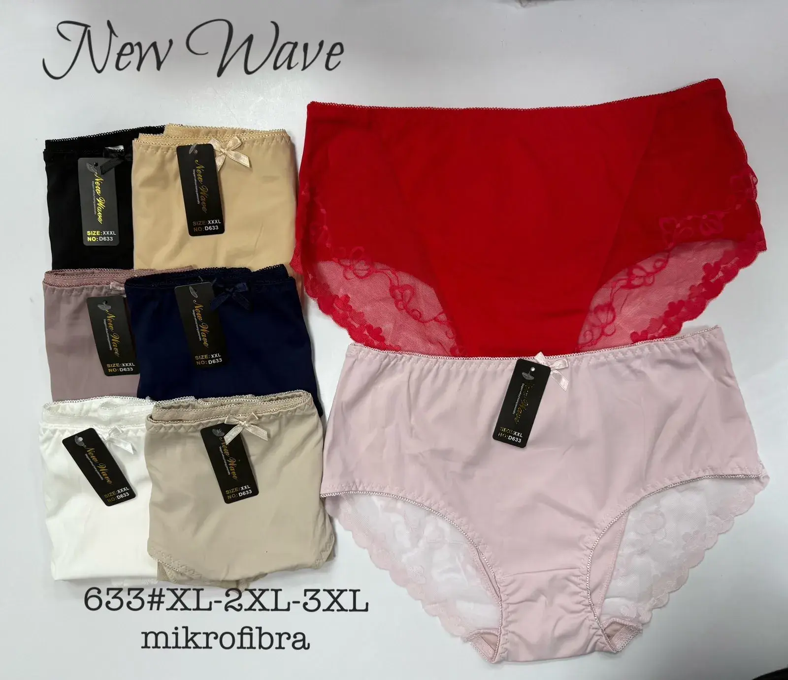 Majtki damskie New Wave 3XL-5XL mikrofibra
