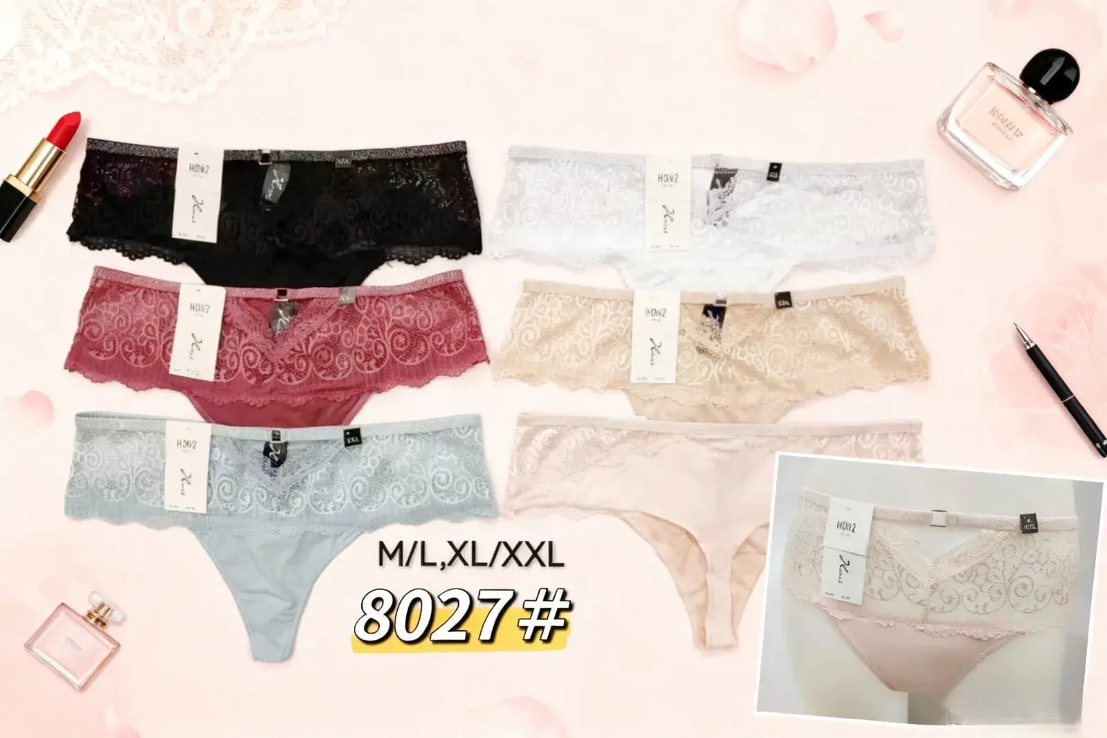 Majtki damskie koronkowe M/L/XL/XXL