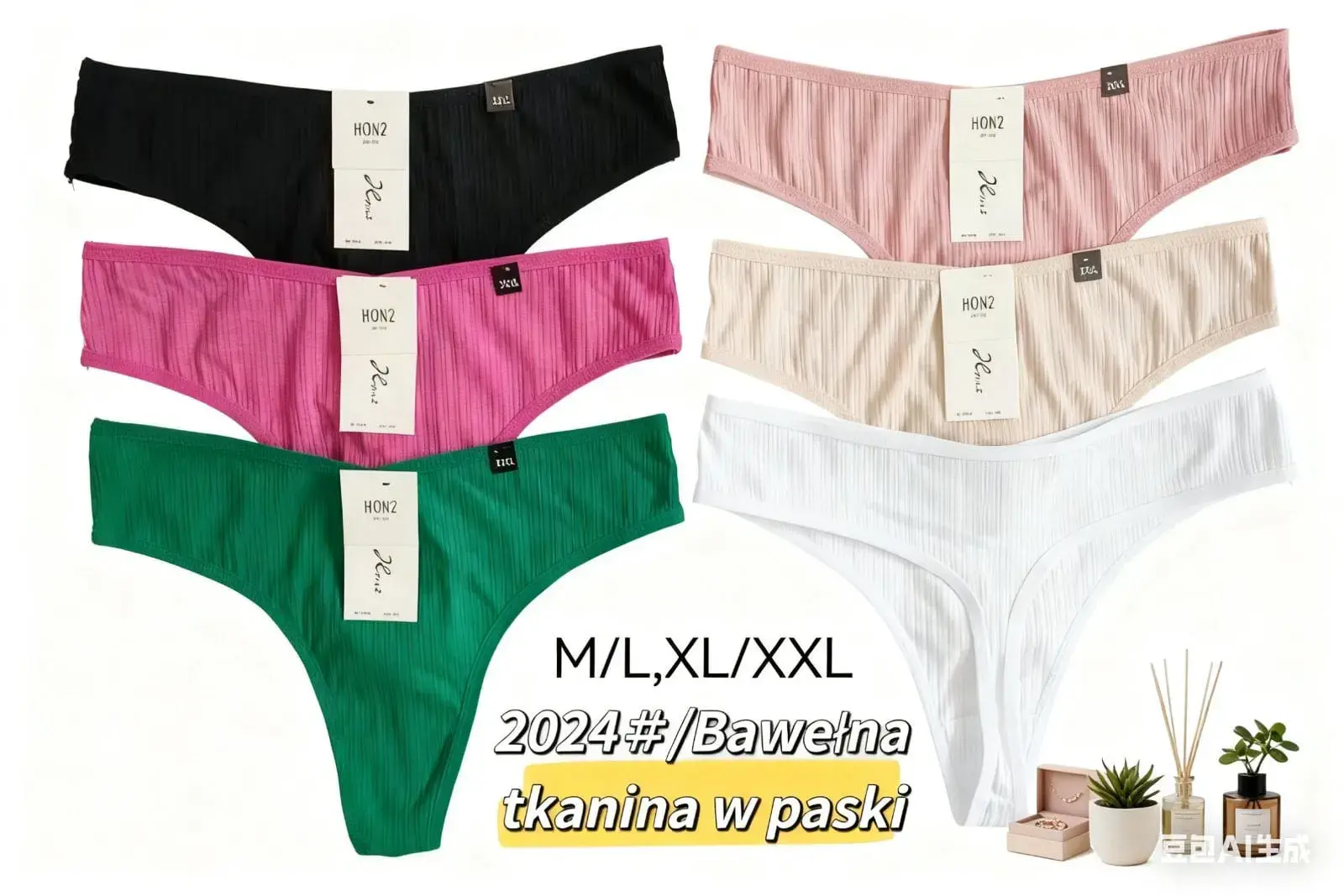 Majtki damskie bawełniane M/L/XL/XXL 6 szt.