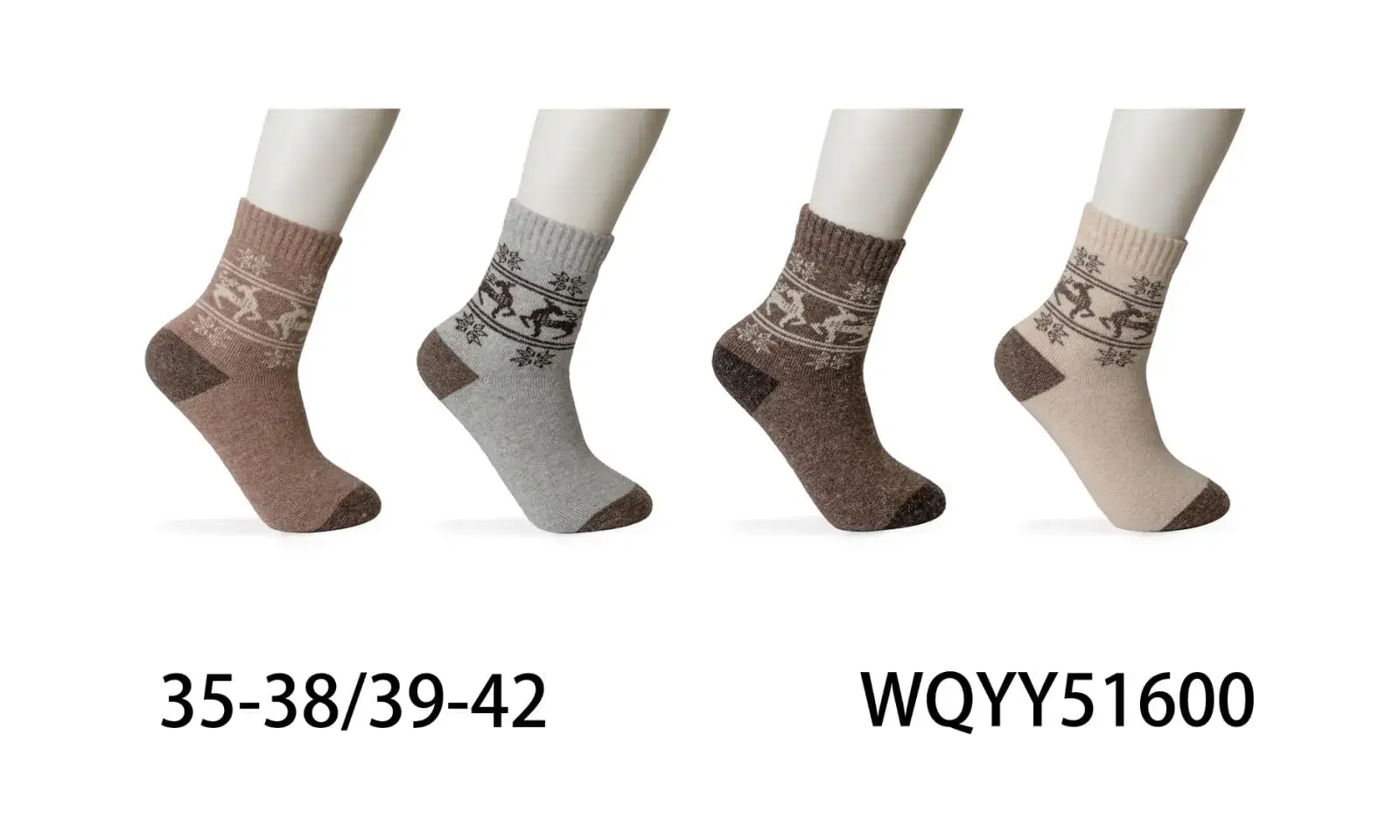 Skarpetki damskie z reniferem 35-38/39-42, 3 kolory