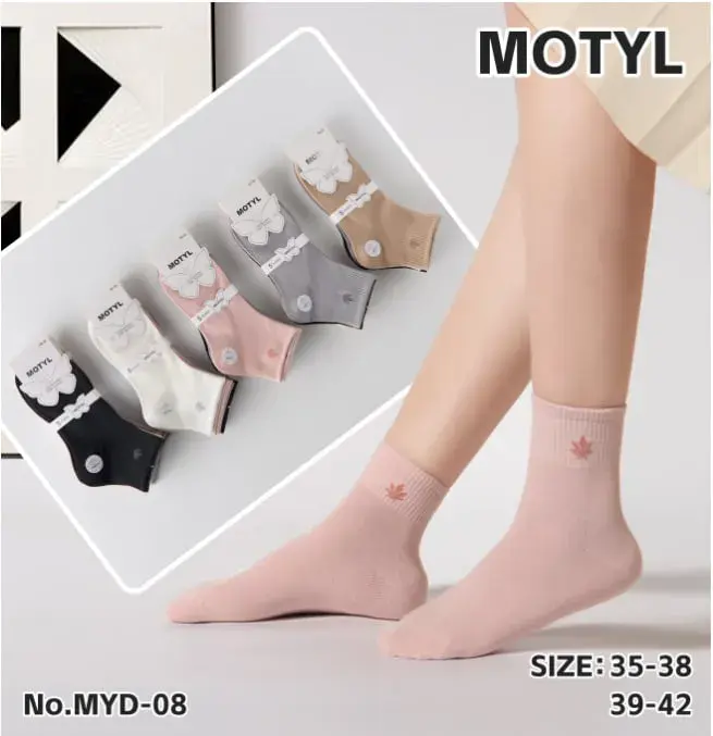 Skarpetki damskie Motytylyl z motylkami, rozmiary 35-38/39-42