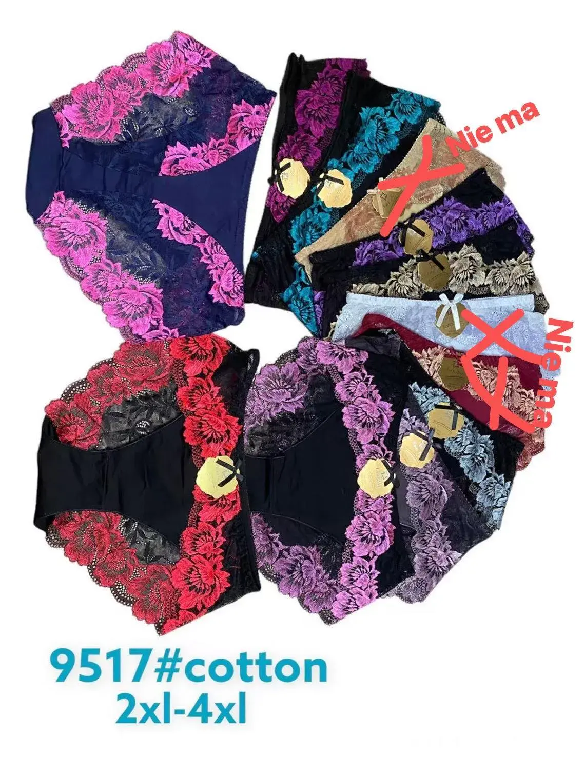 Majtki damskie bawełniane 2XL-4XL 9517