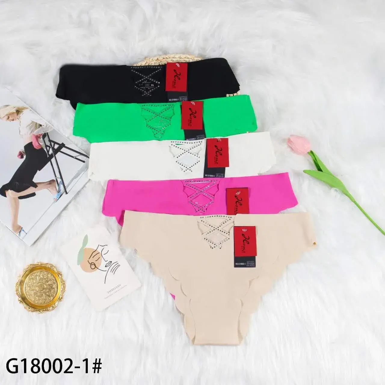 Majtki damskie bikini G18002-1, 5 kolorów, opak. 24 szt