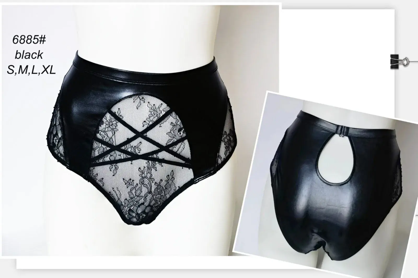 Majtki damskie czarne S.M.L XL 6885