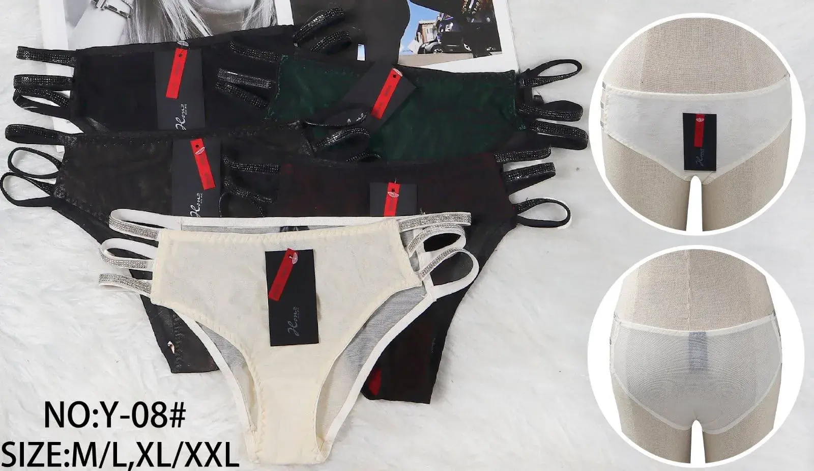 Majtki damskie koronkowe S-XXL/XXXL NO.Y-08