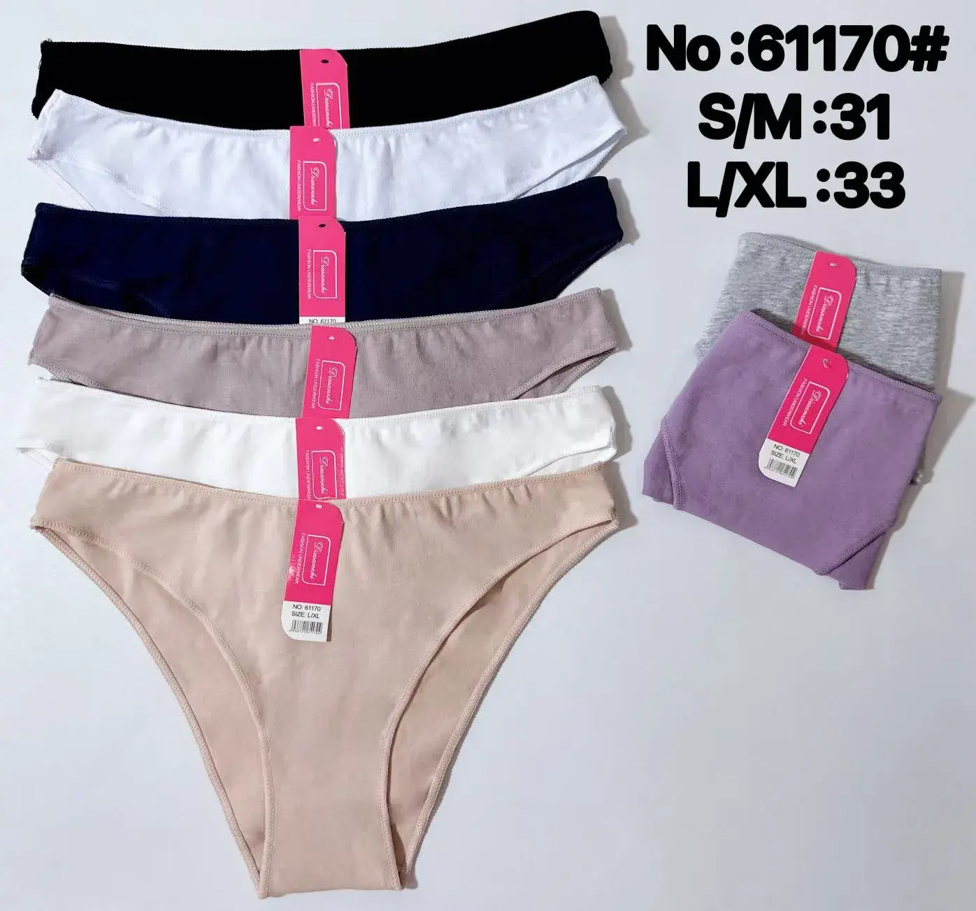 Majtki damskie bawełniane S/M L/XL, 5 kolorów