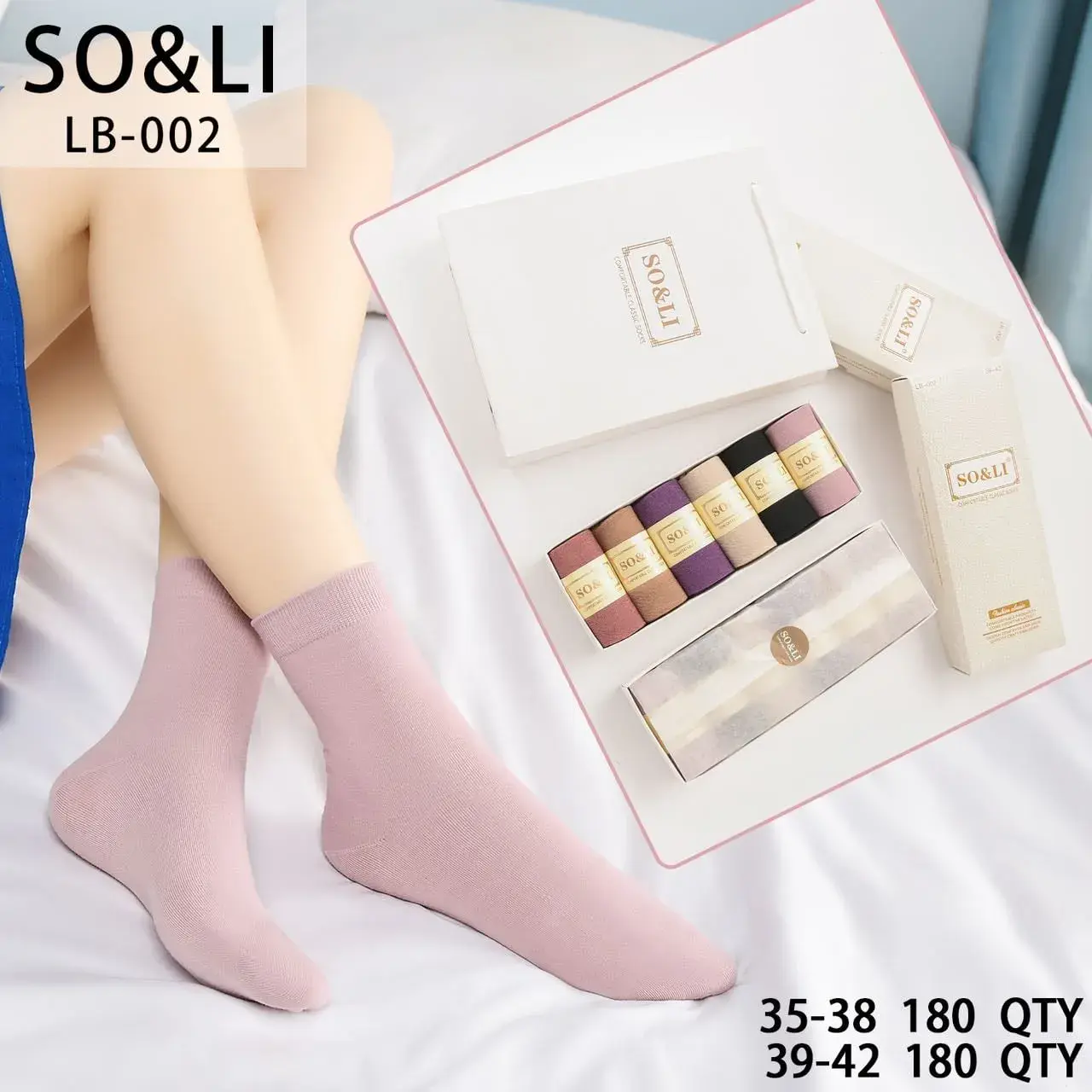 Skarpetki damskie Soso&Li LB-002 rozmiary 35-38/39-42