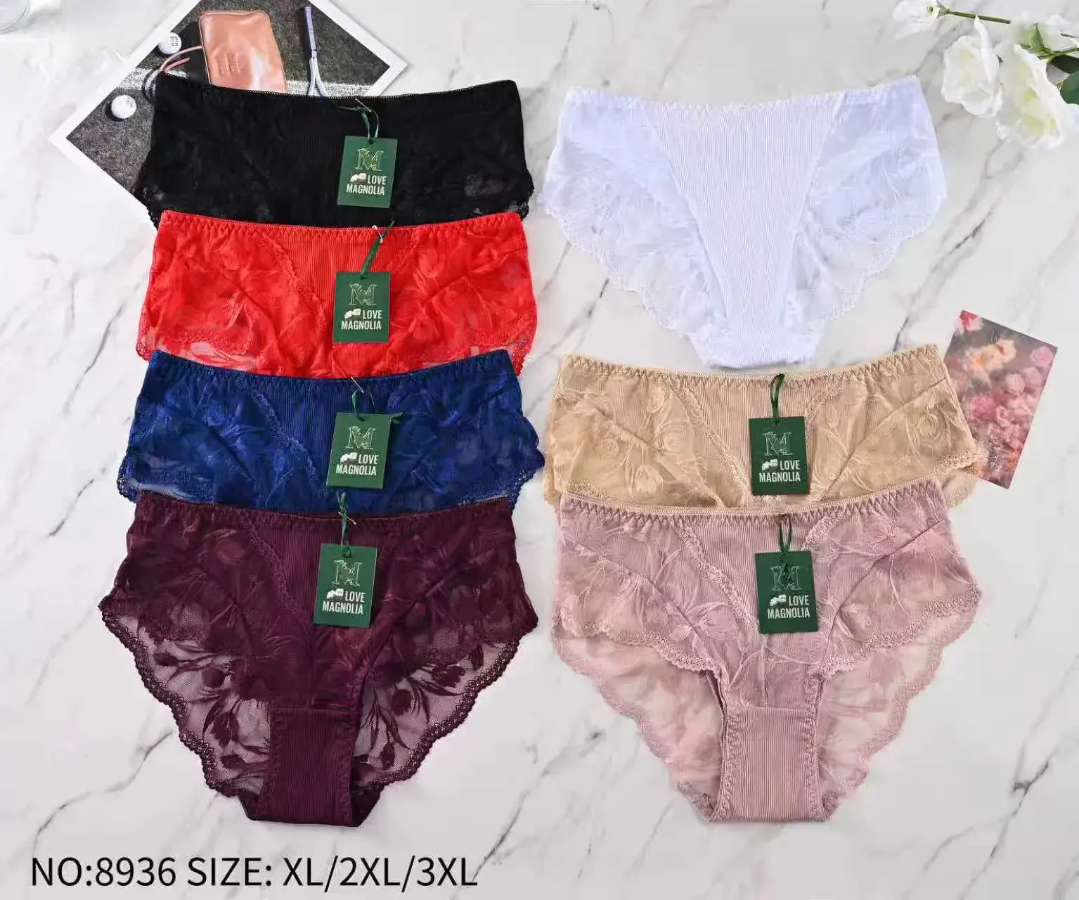Majtki damskie koronkowe XL/XXL/3XL NO.8936