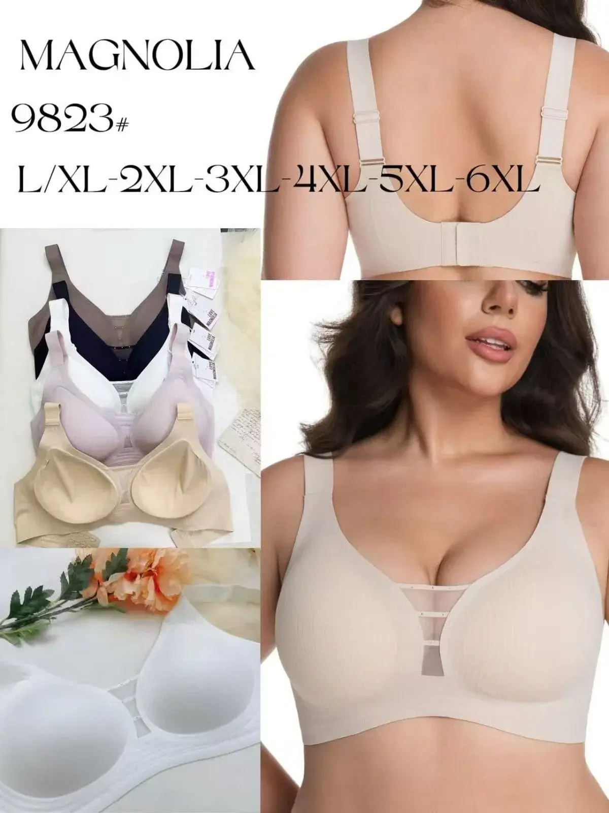 Biustonosz damski Magnoliai 9823 L/XL-6XL
