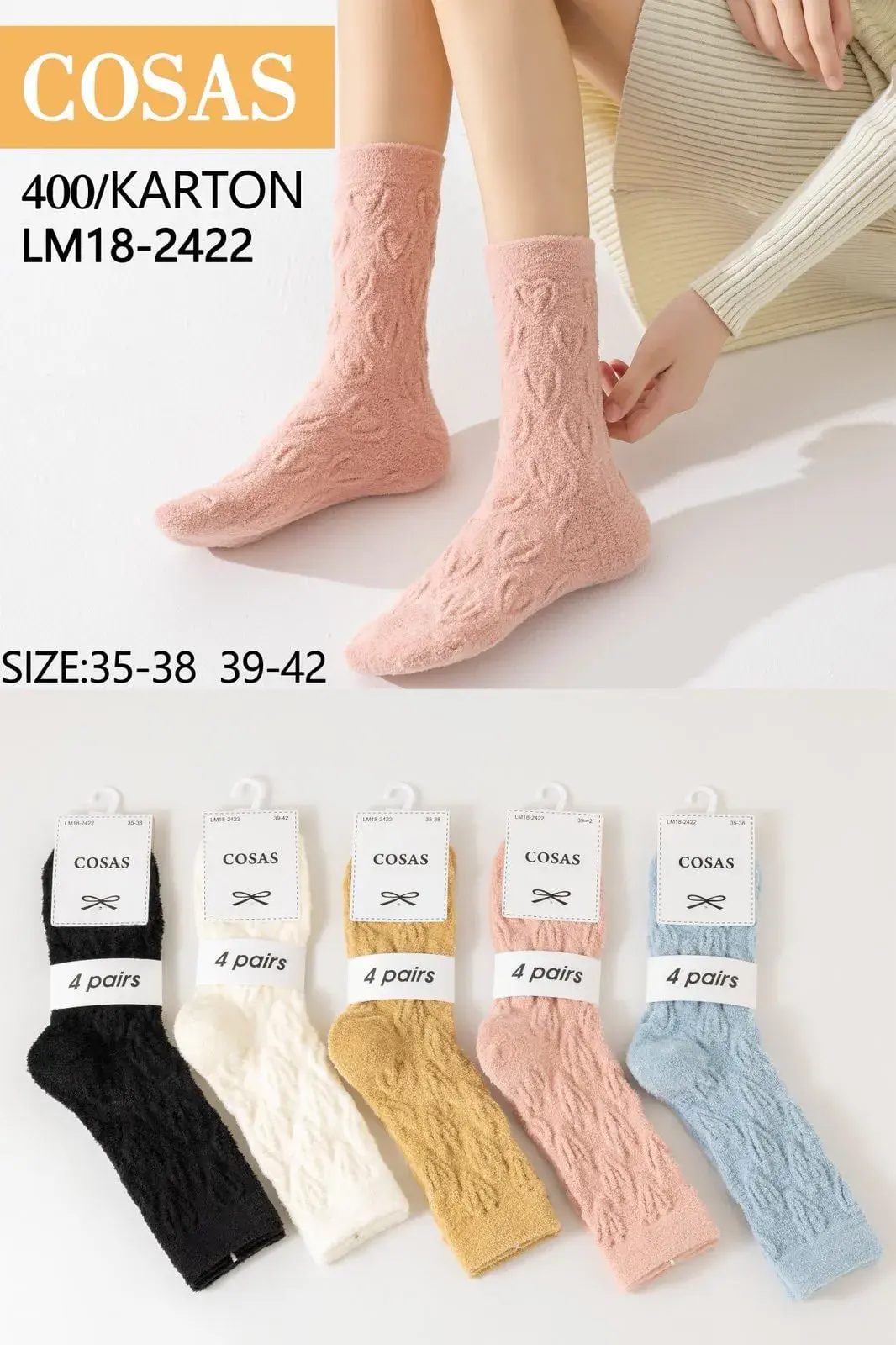Skarpetki damskie COSASAS 4 pary LM18-2422 roz. 35-38/39-42