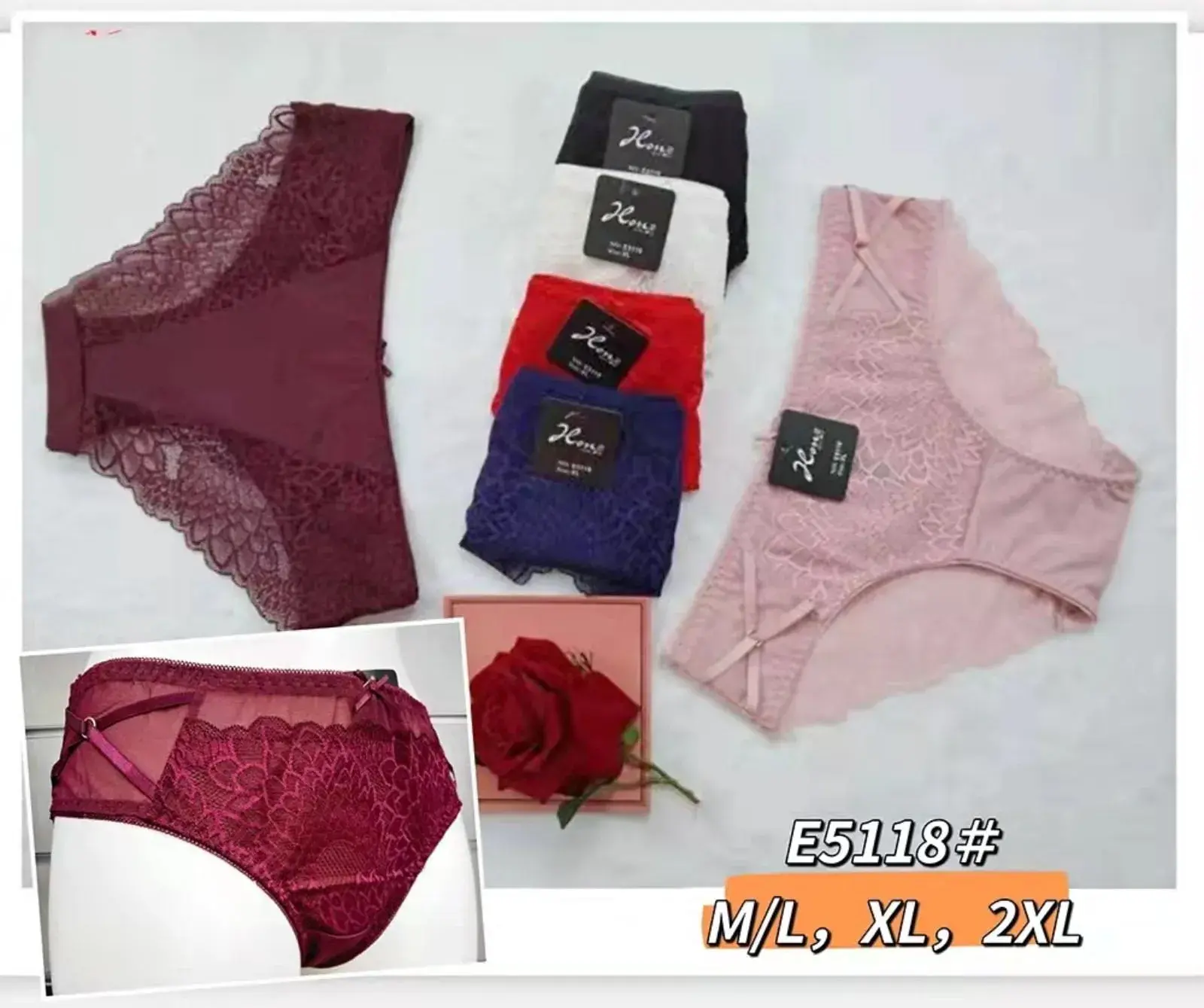 Majtki damskie koronkowe X E5118 M/L, XL, XXL