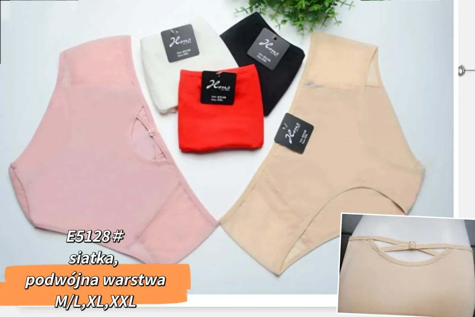 Majtki damskie bezszwowe X-L-XL-XL 5 szt E5128