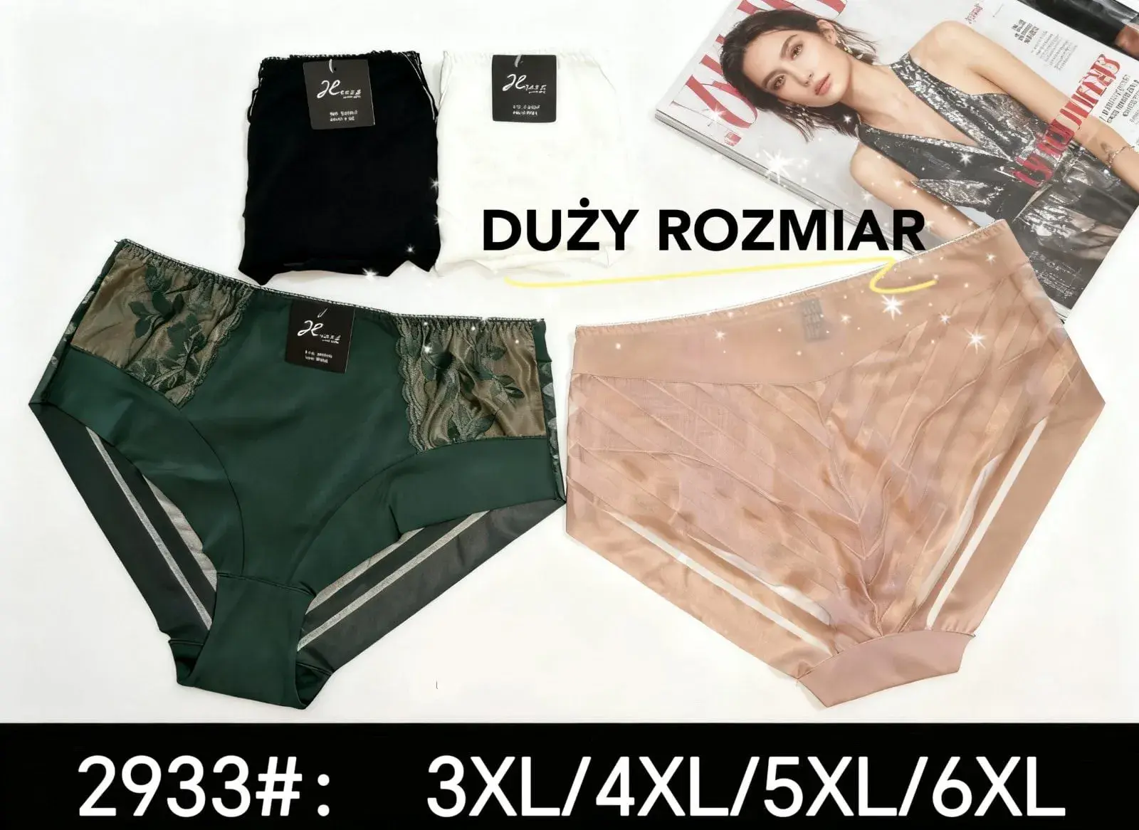 Majtki damskie plus size L733# 3XL/4XL/5XL/6XL