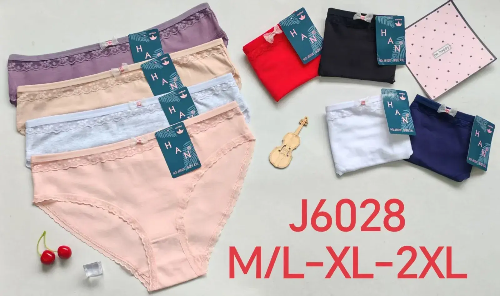 Majtki damskie H&M J6028 ML-XL-2XL, 24 szt