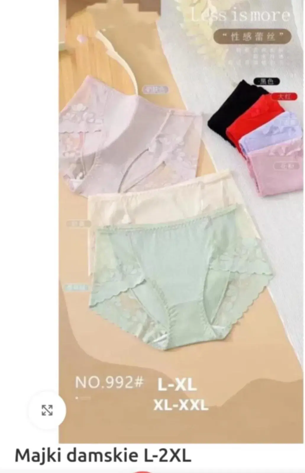 Majtki damskie koronkowe L-XL NO.992