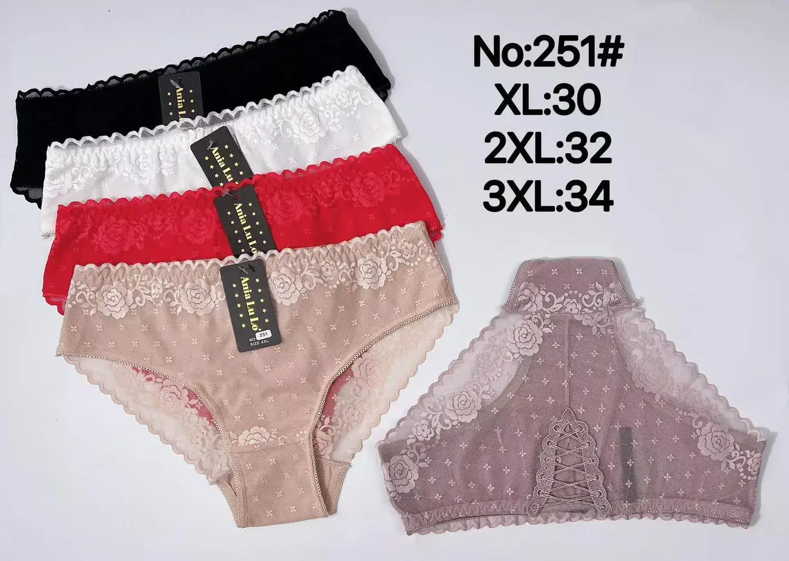 Majtki damskie koronkowe XL-3XL No.251