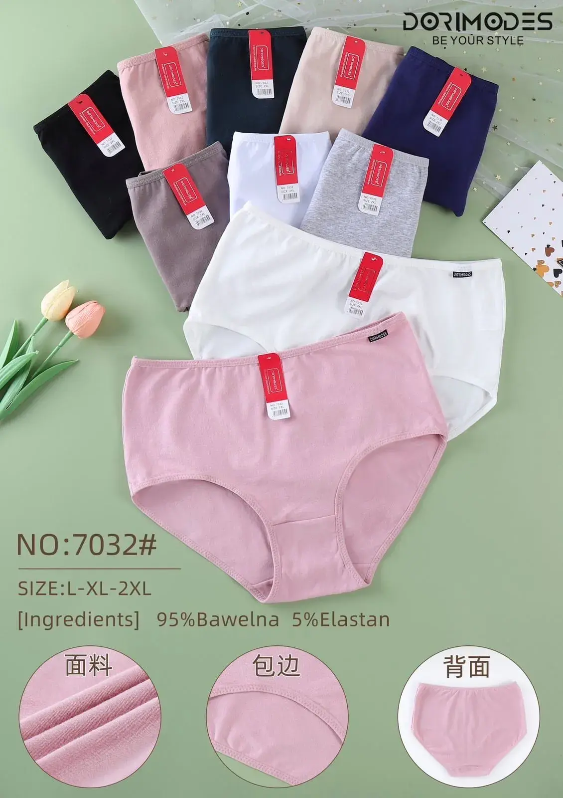 Majtki damskie Dorimodes rozmiar L-2XL NO.703