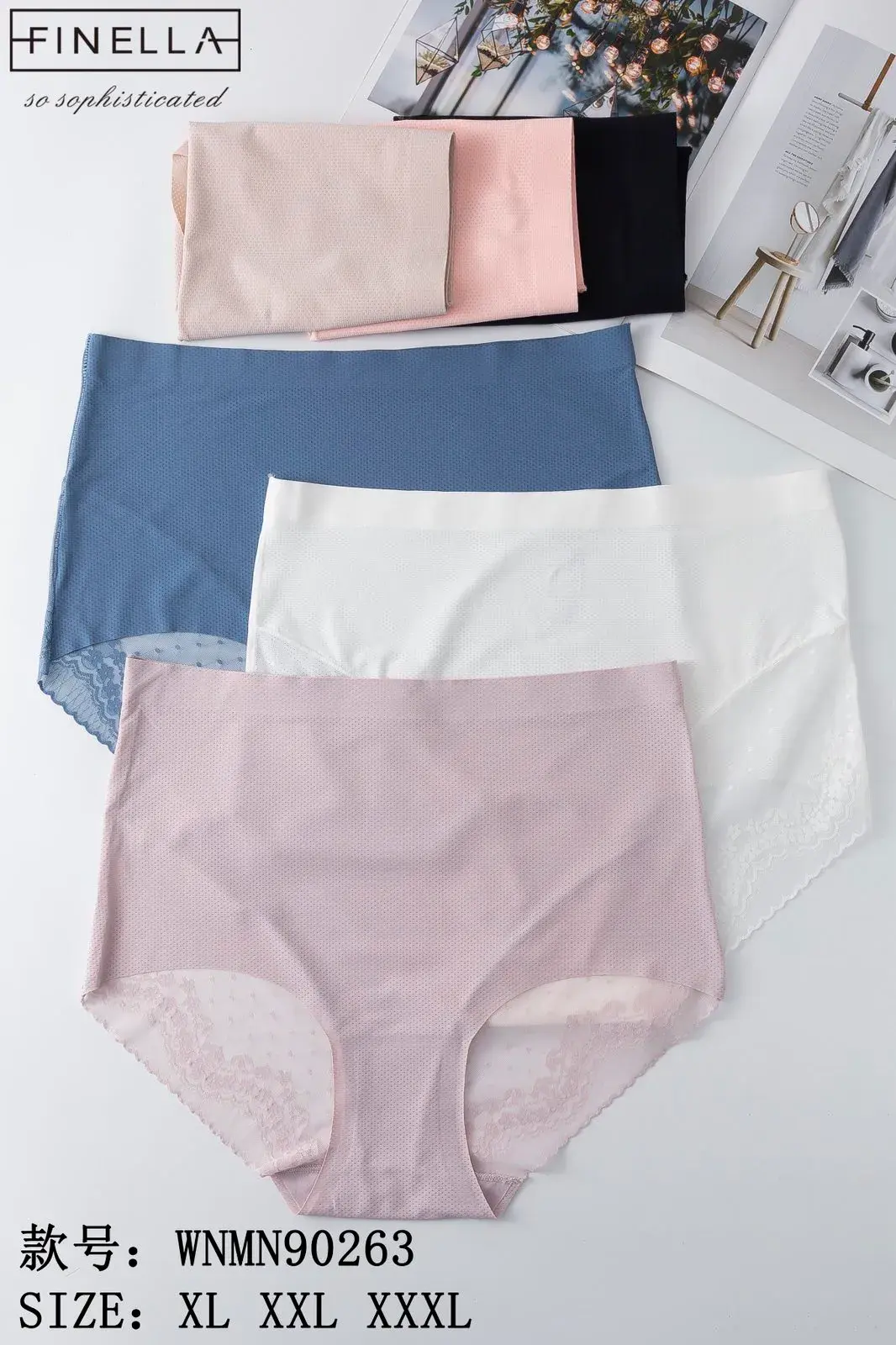 Majtki damskie Finella rozmiar XL-XXL-XXL, 6 kolorów