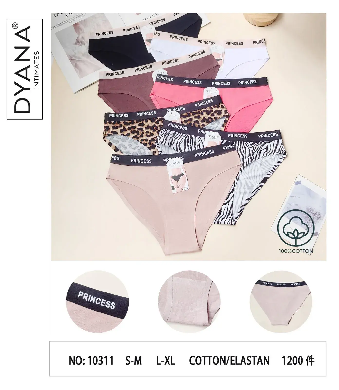 Majtki damskie Dyna Intimates Princess NO-1031 S-M-L