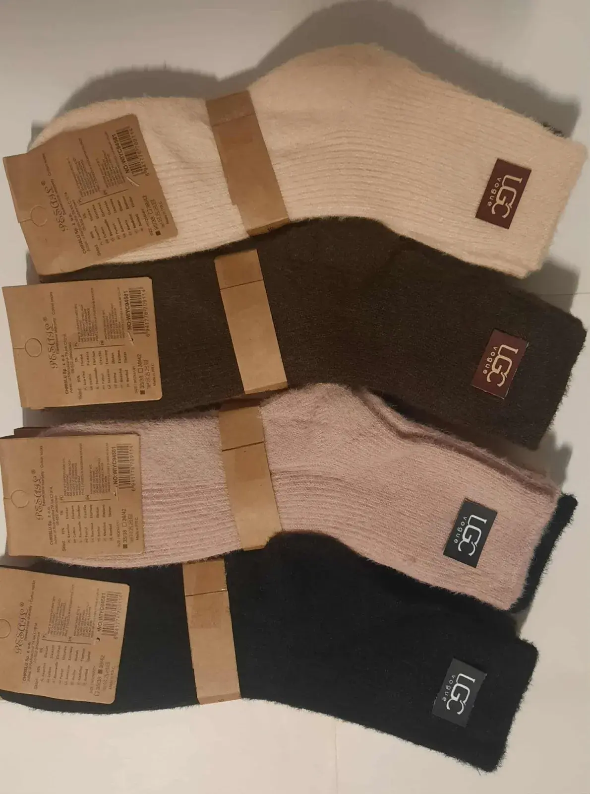 Skarpetki damskie UGG beżowe, brązowe, czarne, różowe