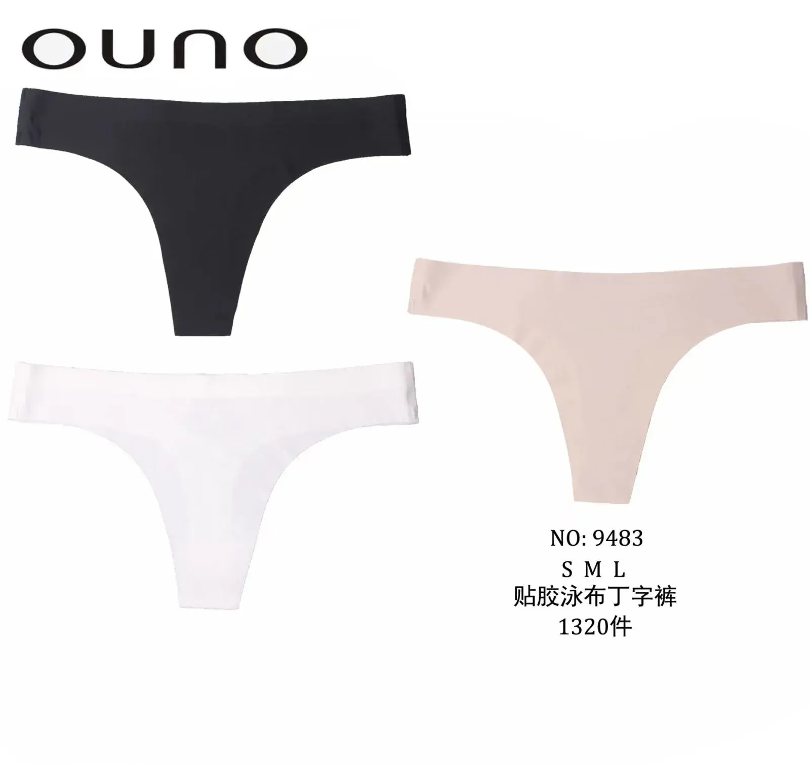 Majtki damskie stringi Ouno No 943 S M L 3 szt