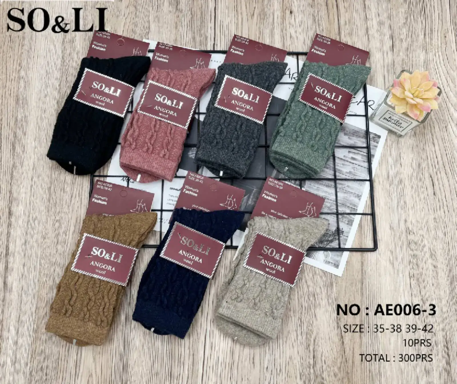 Skarpetki damskie SO&LI AE006-3 roz 38-42, 40 szt