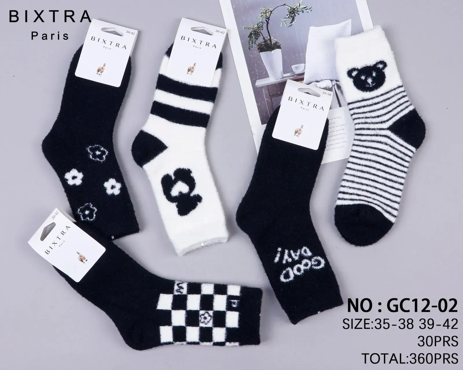 Skarpetki damskie Bixtra, rozmiar 35-42, opak. 30 szt
