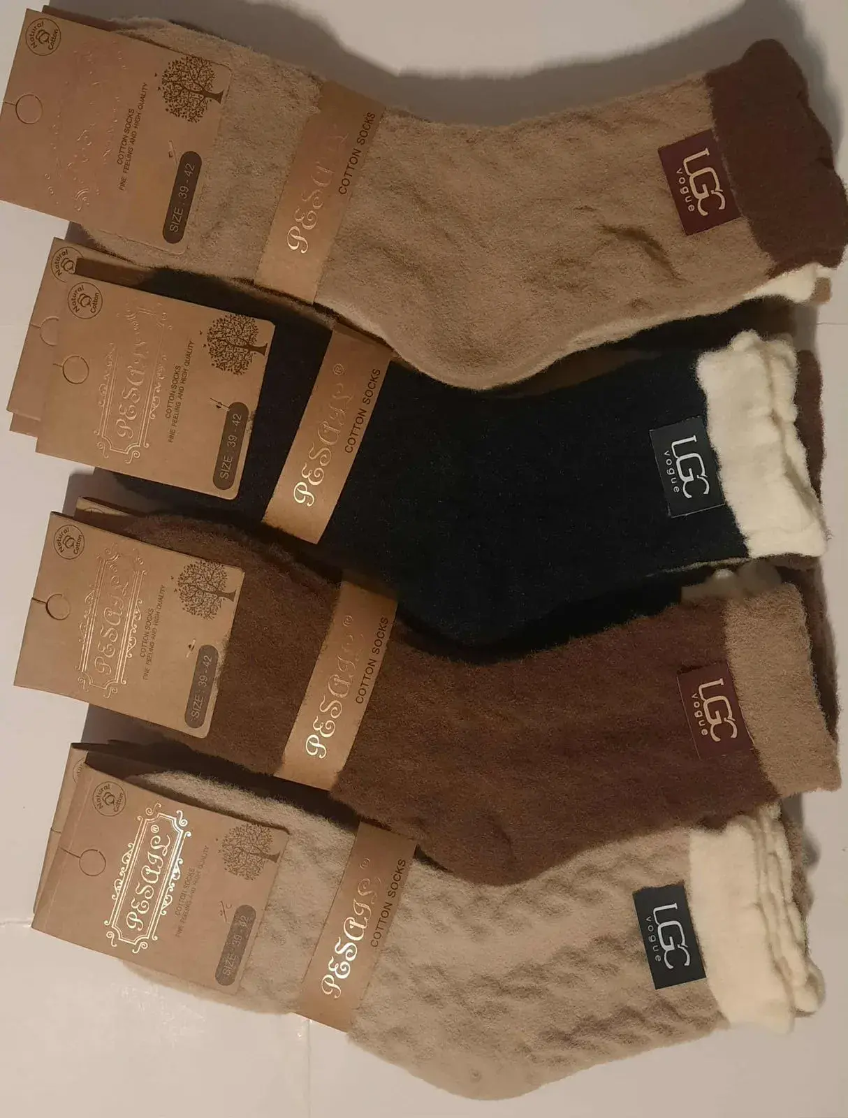 Skarpetki damskie LG z futerkiem, 4 kolory, rozmiar 46