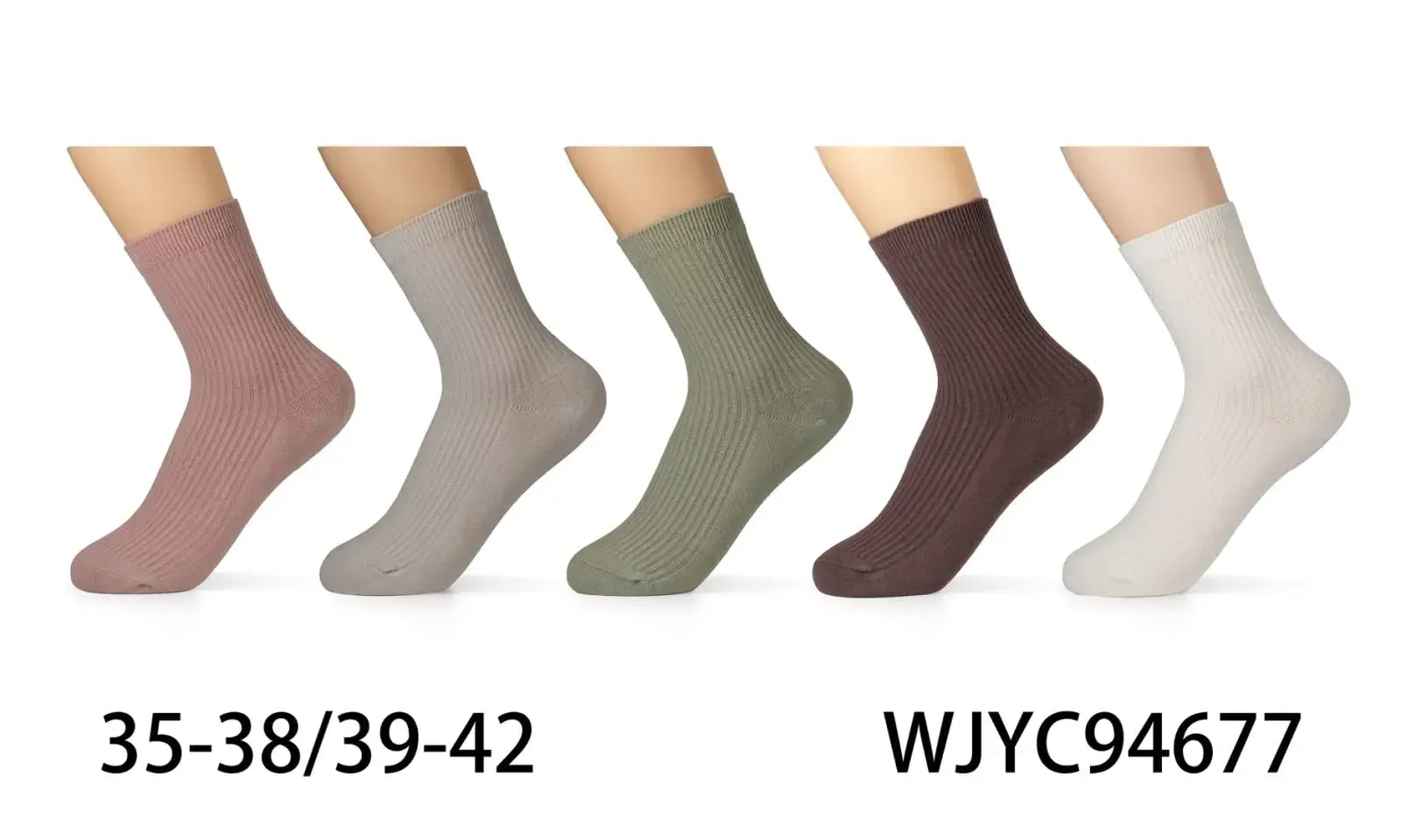 Skarpetki damskie prążkowane 4 kolory roz. 35-38/39-42