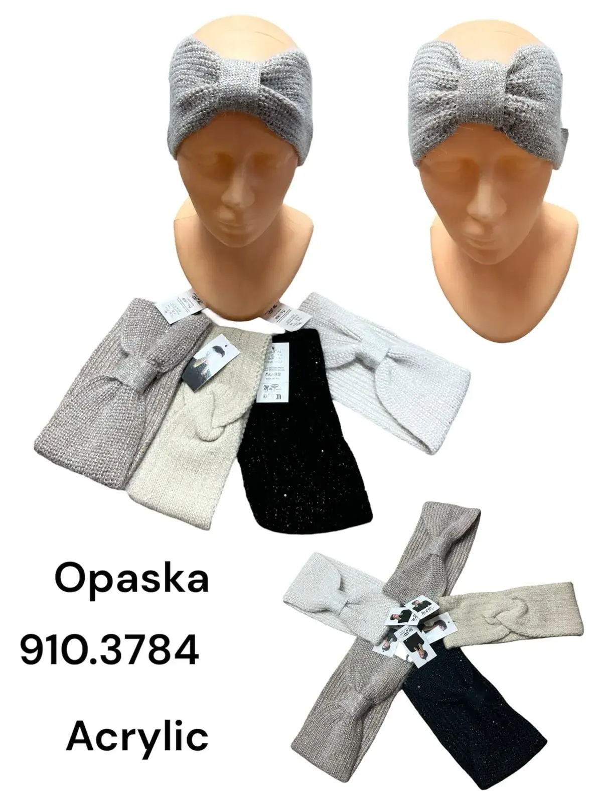Opaski damskie z kokardą Acrylic 910.3784