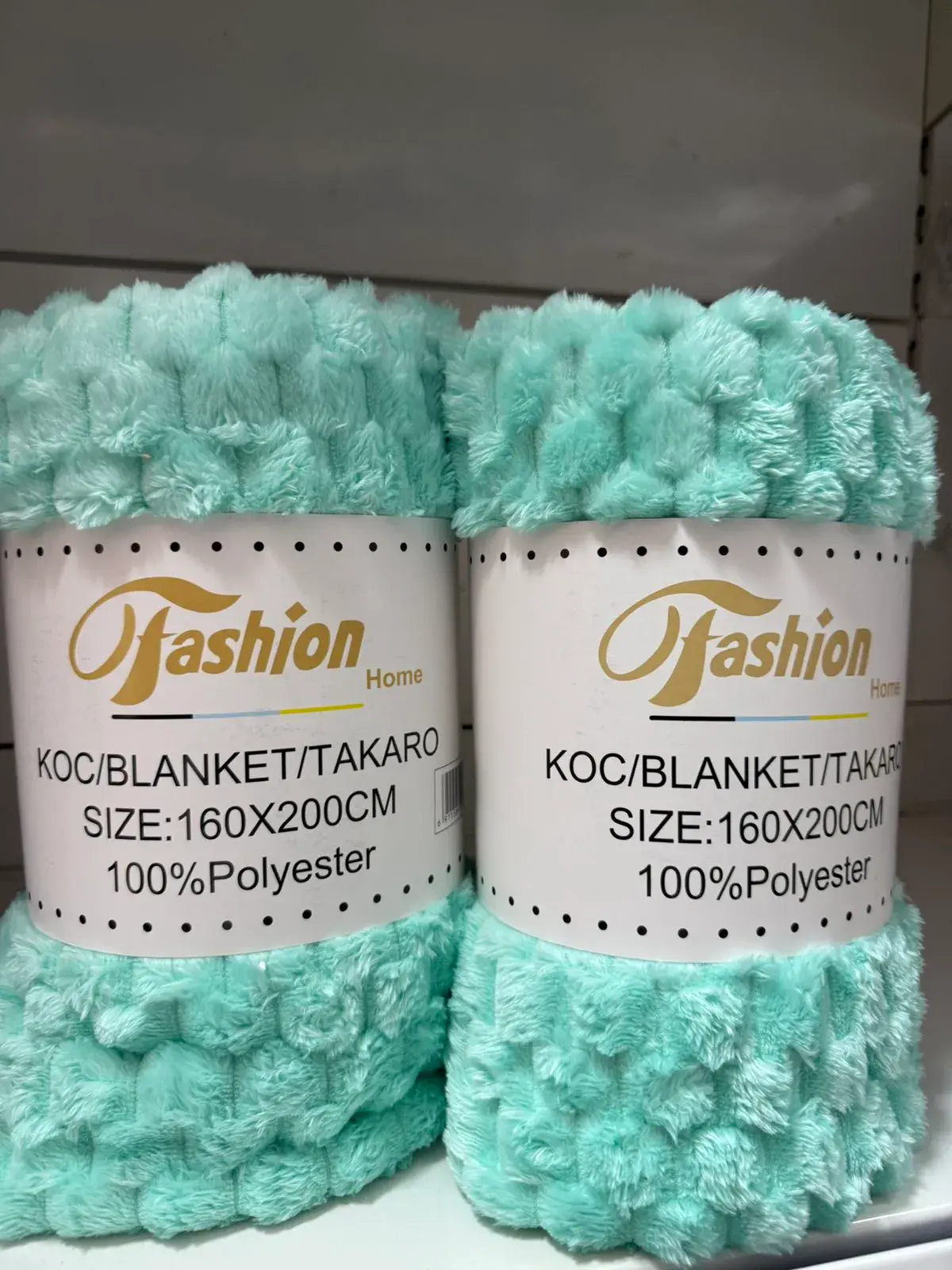 Koce Fashion Home 160x200cm miętowy 100% poliester