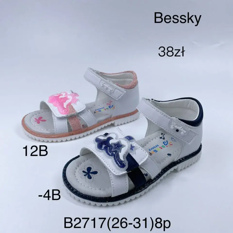 Sandały dziecięce Bessky B2717 rozmiary 26-31 na rzepy