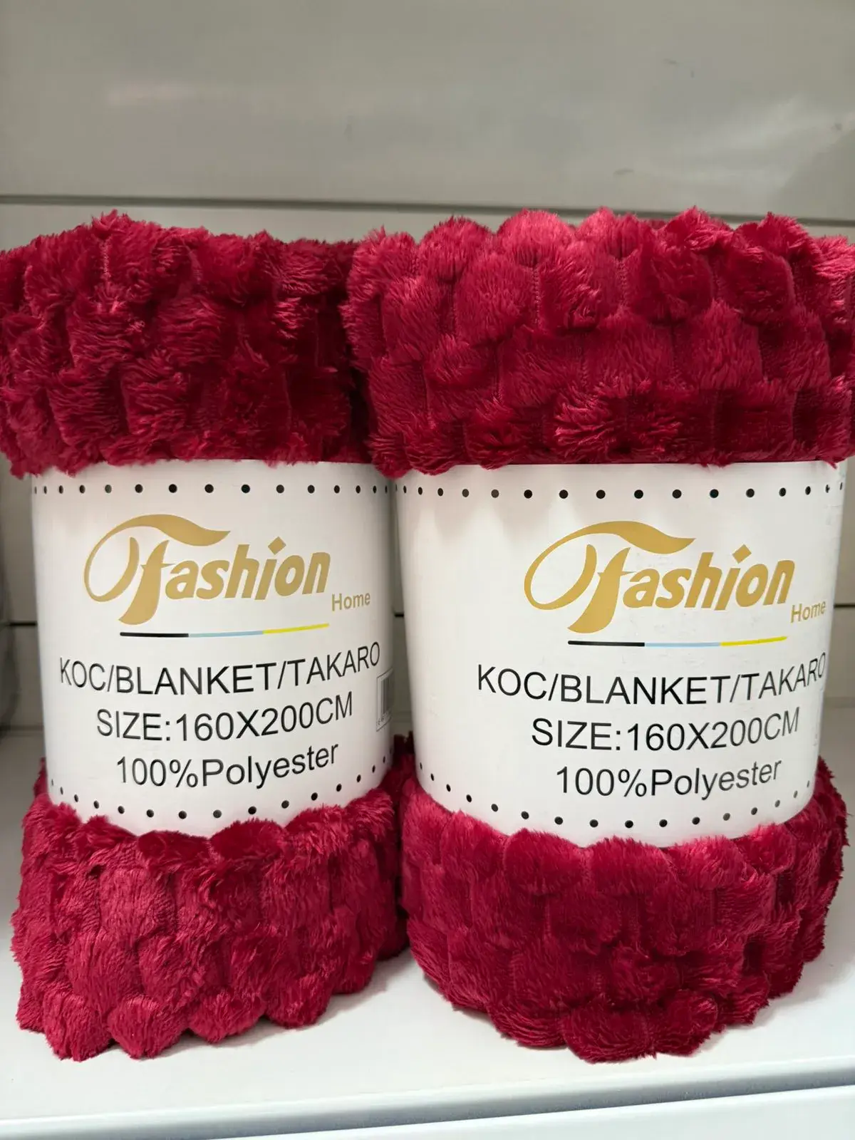 Koce Fashion Home 160x200cm 100% Poliester Czerwony